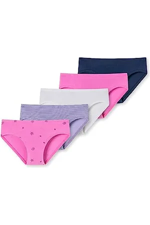 Schiesser Mädchen 5 Pack Slips Unterhosen - 95/5 Organic Bio Baumwolle - Größe 92 bis 140
