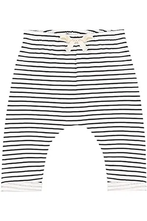 Petit Bateau Spodnie unisex, Biały Marshmallow/Niebieski Smoking, 0 mesi
