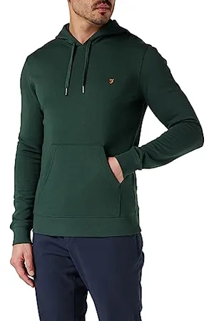 Farah Męska bluza z kapturem Zain, Leśna zieleń, XS