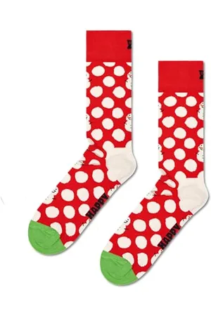 Happy Socks Big Dot Snowman Sock, kolorowe i zabawne, skarpetki dla mężczyzn i kobiet, Wielobarwny (36-40)