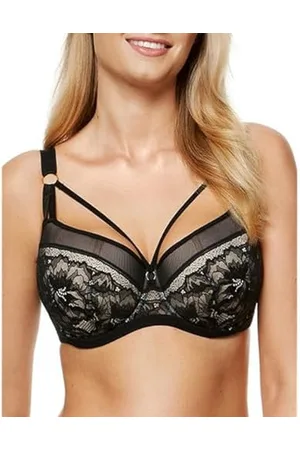 Gorteks Gwen-B4 Wyściełany biustonosz koronkowy, Comfort – 80B, , , 80B