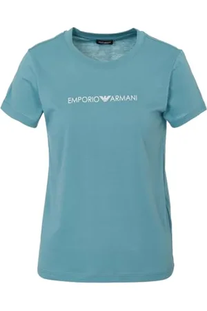 Emporio Armani Damska koszulka z okrągłym kołnierzem z logo Iconic, , S