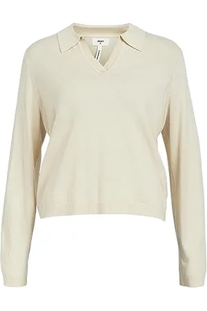 Object Damski sweter z dzianiny Objthess L/S V-Neck Knit Polo Noos, , XL