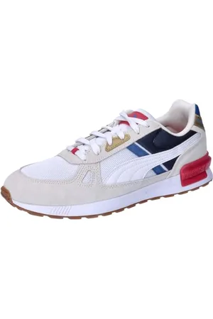 PUMA Unisex Dorośli Graviton Pro trampki, ciepła biel - White-Club Navy-Club Red, 40 EU, Ciepły Biały Biały Klub Granatowy Klub Czerwony, 42.5 EU