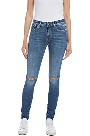 Replay Damskie dżinsy New Luz Rose Label Jeans, , 2730, , 27W / 30L
