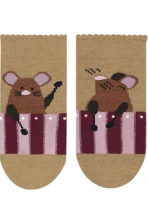Falke Unisex Baby Music Mice zrównoważona bawełna ze wzorem 1 para skarpet, , 62-68