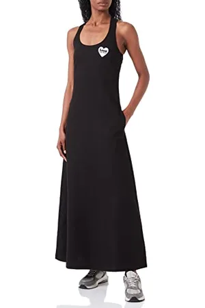 Moschino Damska sukienka z długimi ramiączkami, czarna, rozmiar 42, , 42