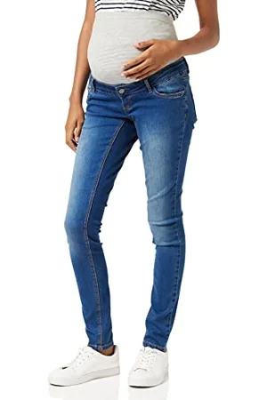 Mama;licious Spodnie Ciążowe Mllola Slim Blue Jeans Noos B, Niebieskie, 30 W x 32L