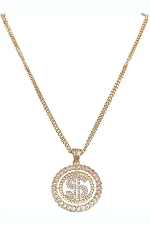 Urban classics Spinki do mankietów unisex dollar Diamond Necklace, złoty, jeden rozmiar