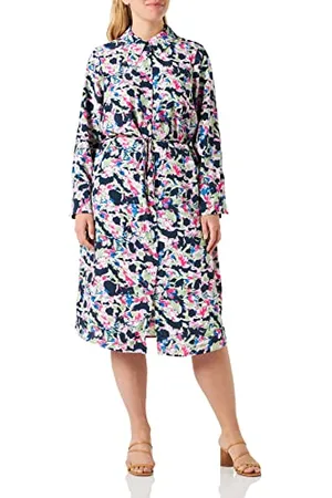 VERO MODA Vmbonni Catch Ls Calf Shirt Dress Cur sukienka damska, , 42 Duże rozmiary