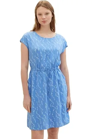 TOM TAILOR Damska sukienka basic wiskoza z kieszeniami, , XS