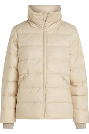 Tommy Hilfiger Damska kurtka puchowa MW DOWN FUNNEL NK WW0WW43118, klasyczna beżowa, M, , M
