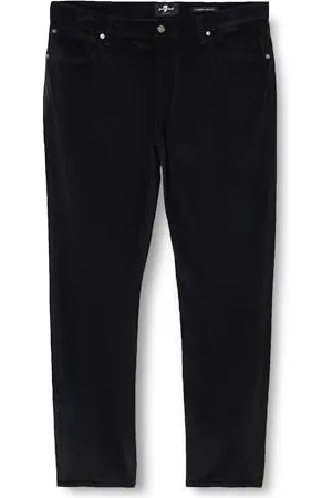 7 for all Mankind Slimmy Tapered Corduroy Naval Blue, , 30