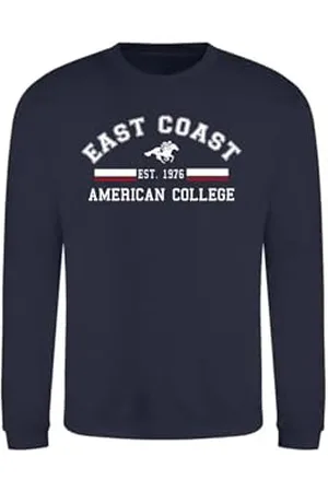 American College Bluza sweter z nadrukiem ciepłe ubrania mieszane mężczyźni i kobiety na co dzień model ACSCRW2 Navy XL, , XL