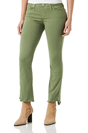 True Religion Damskie dżinsy halowe Kick, zielone, regularne, , 32W