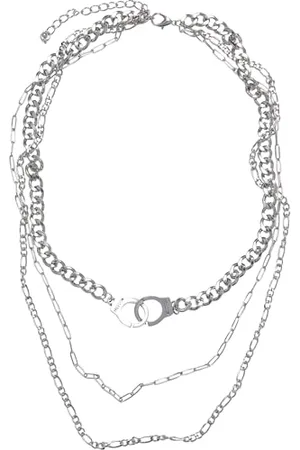 Urban classics Naszyjnik unisex Saturn warstwowy naszyjnik srebrny jeden rozmiar, One Size, Metal, Bez kamieni szlachetnych