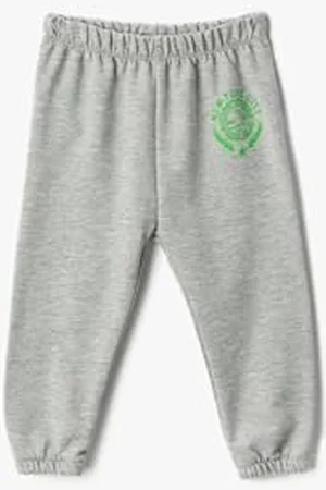 Koton Spodnie dresowe dla chłopców Basic Jogger Elastic Waistband Printed Detail, , 6-9 miesi?cy