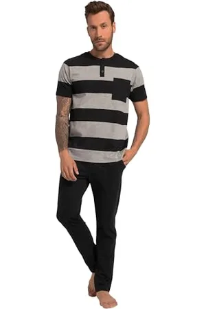 JP 1880 Męska, duże rozmiary, piżama, Homewear, Öko-Tex, dwuczęściowa, koszulka z prążkami, długie spodnie, do 8 XL, , 5XL