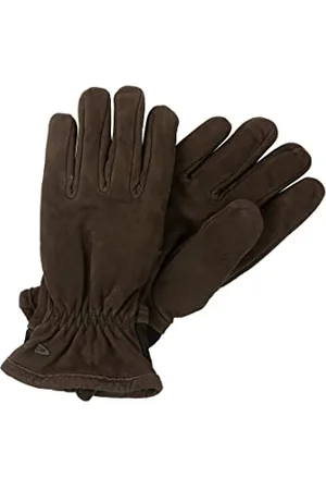 Camel Active Męskie skórzane rękawiczki, Dark Brown, M