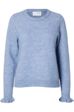 SELECTED SLFLULU LS Knit Frill Cuff O-Neck NOOS, , L