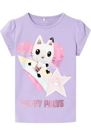 NAME IT Dziewczęca Nmfmamma Gabby Ss Top Box Sky T-Shirt, , 104 cm