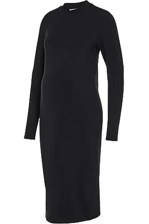 Mama;licious Damska sukienka MLEVA L/S JRS MIDI HN A. NOOS, czarna, S, , S