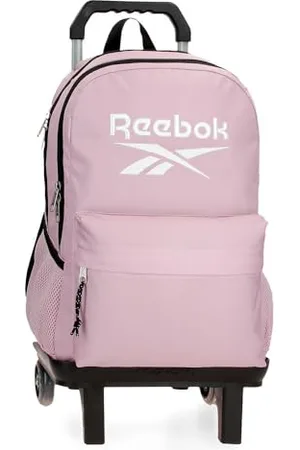 Reebok Boston Plecak Szkolny Dwukomorowy z Przenośnym Wózkiem 15,6 cala Różowy 31x44x15 cm Poliester by Joumma Bags, , 31x44x15 cms, Dwukomorowy plecak szkolny z wózkiem