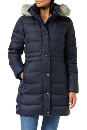 Tommy Hilfiger Damski płaszcz puchowy Tyra z futrem, , XXS