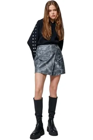 Koton Damska koperta ze sztucznej skóry mini Skort Skirt, , 40
