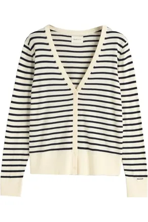GANT FINE Knit Striped Cardigan, , M