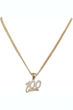 Urban classics Unisex One Hundred Diamond Necklace spinki do mankietów, złoty, Size