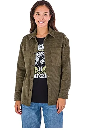 Hurley Damska koszulka sztruksowa W Oceancare Olive Night, L, , L