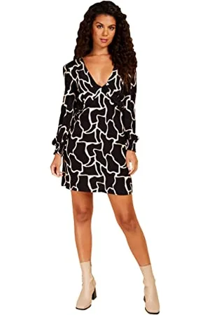 Little Mistress Damska mini sukienka na co dzień z żyrafą, , 38
