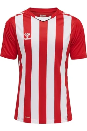 Hummel Koszulka męska Hmlcore Xk w paski S/S, czerwona, XXXL, , 3XL