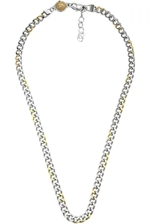 Diesel Łańcuszek męski stal szlachetna dwukolorowy, DX1355931, Length: 500-550mm, Width: 7mm, Height: 2.95mm, Stal nierdzewna, No Gemstone