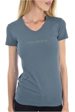 Emporio Armani Essential Studs Logo V-Neck T-Shirt, , L