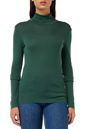 Minus Cally Roll Neck Top z długim rękawem Jungle Green, Zielona dżungla, XL