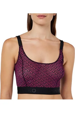 Pinko Bookmark Biustonosz Charmeuse Print Moda damska Biustonosz, , S
