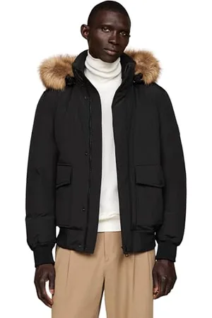 Tommy Hilfiger Męska kurtka bomberka ROCKIE DOWN BOMBER MW0MW37412, czarna, XXXL, , 3XL duże rozmiary