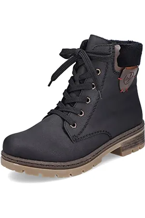 Rieker Damen Schnürstiefeletten Y7418 damski stiefeletten, Black Schwarz 00, 37 EU