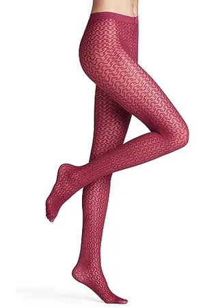 Falke Kobiety Cryptogram 30 DEN W TI Delikatne Cienkie Przezroczyste przezroczyste z wzorem 1 Para, , S
