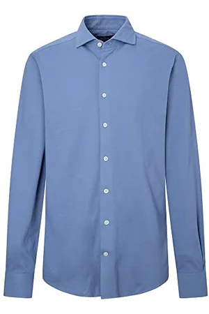 Hackett Męska koszulka z pikami Essential Pique, niebieska, 3XL, , 3XL