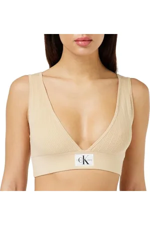 Calvin Klein Jeans Damski, różnokolorowy, prążkowany sweter bralette, , M