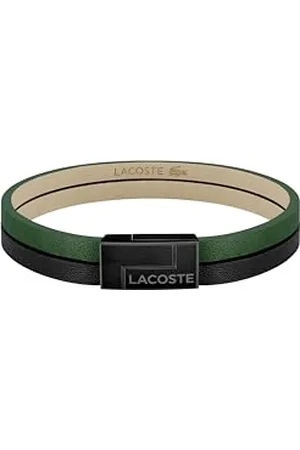 Lacoste Męska kolekcja TRAVELER Skórzana bransoletka czarna - 2040074