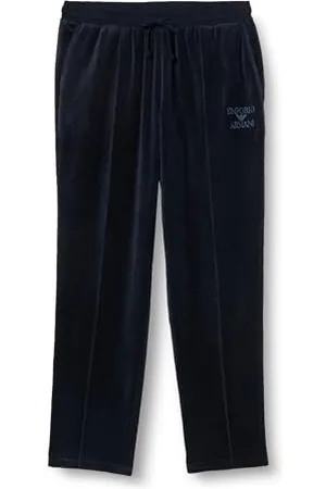 Emporio Armani Męskie żakardowe spodnie szenilowe z Pintuck Detail i Bold Logo, , M