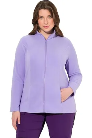 Ulla Popken Damska kurtka polarowa, duże rozmiary, plus size, system modułowy, kurtka wewnętrzna, stójka, , 42-44