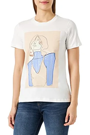 Kaffe Damska koszulka Krótkie rękawy V-Neck, , S