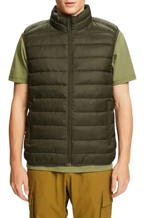 ESPRIT Męska kamizelka 992EE2H301, 355/DARK khaki, XL