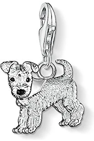 Thomas Sabo Damski wisiorek pies Charm klub 925 srebro wysokiej próby czarny 0841-007-12