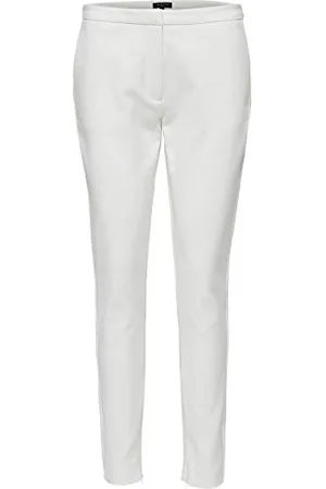 SELECTED Slfmusi Cropped MW Pant-Snow White B spodnie Damski, , 44